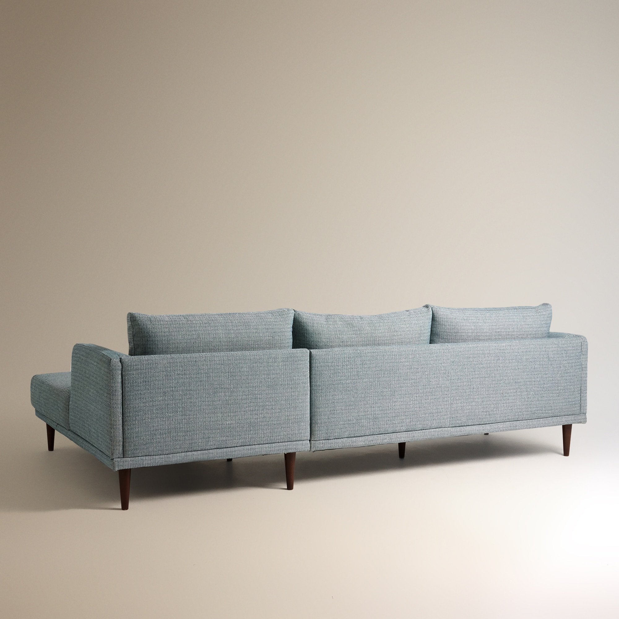 Sofá de 5 lugares com chaise longue direita Davis Room Verde-5