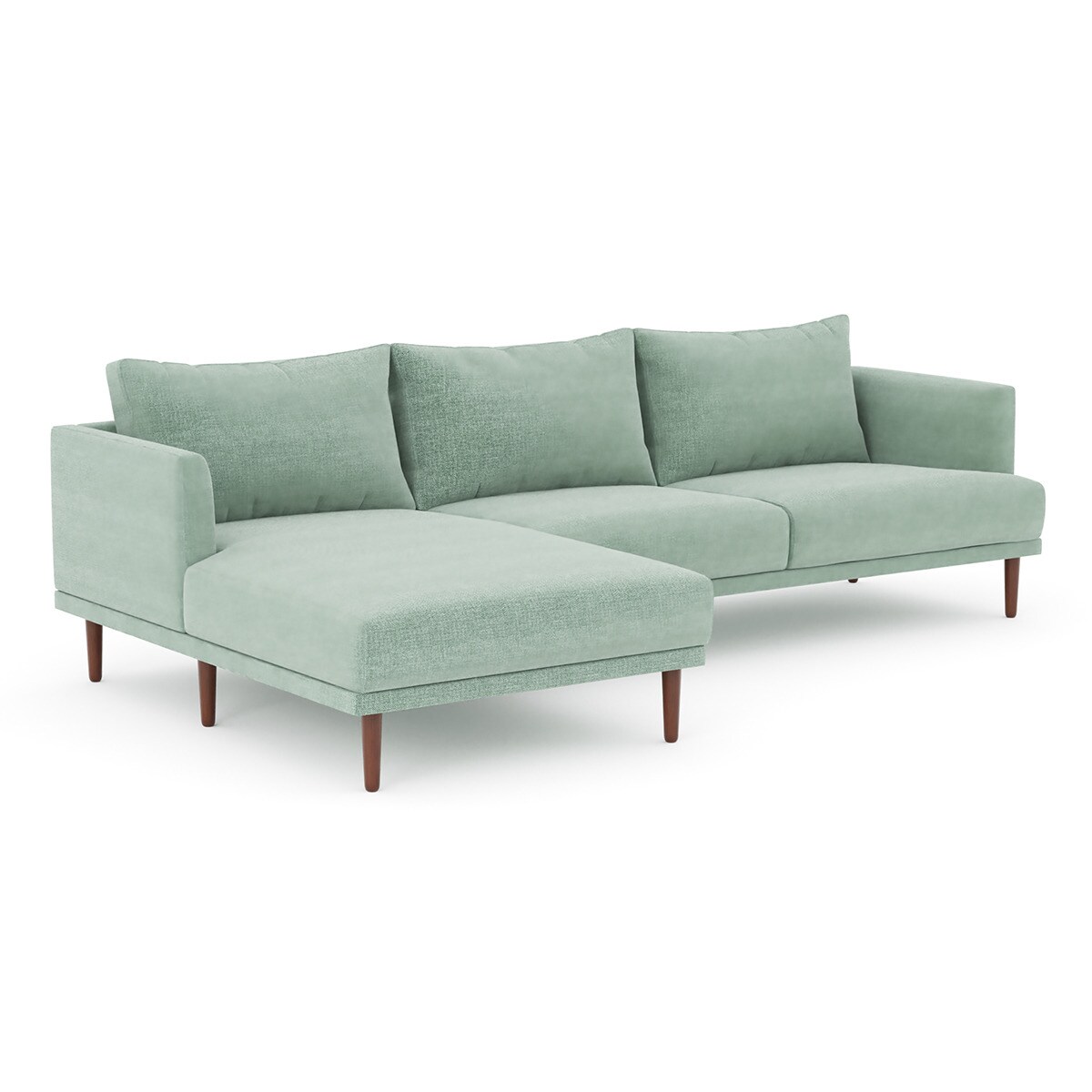 Sofá de 5 lugares com chaise longue esquerda Davis Room Verde-3