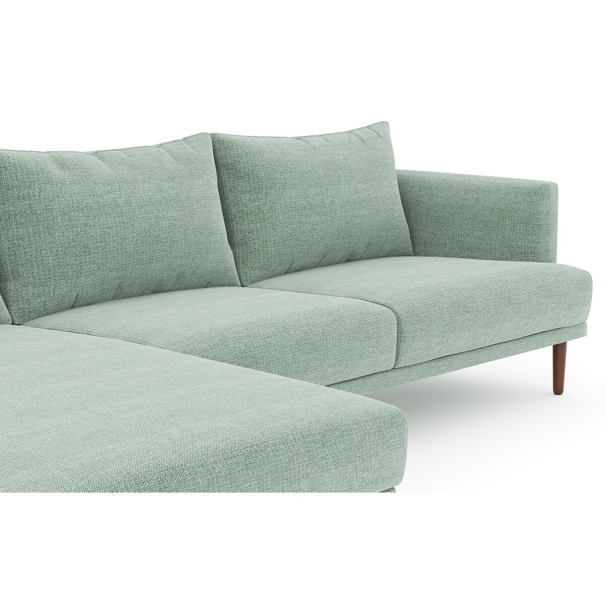 Sofá de 5 lugares com chaise longue esquerda Davis Room Verde-5
