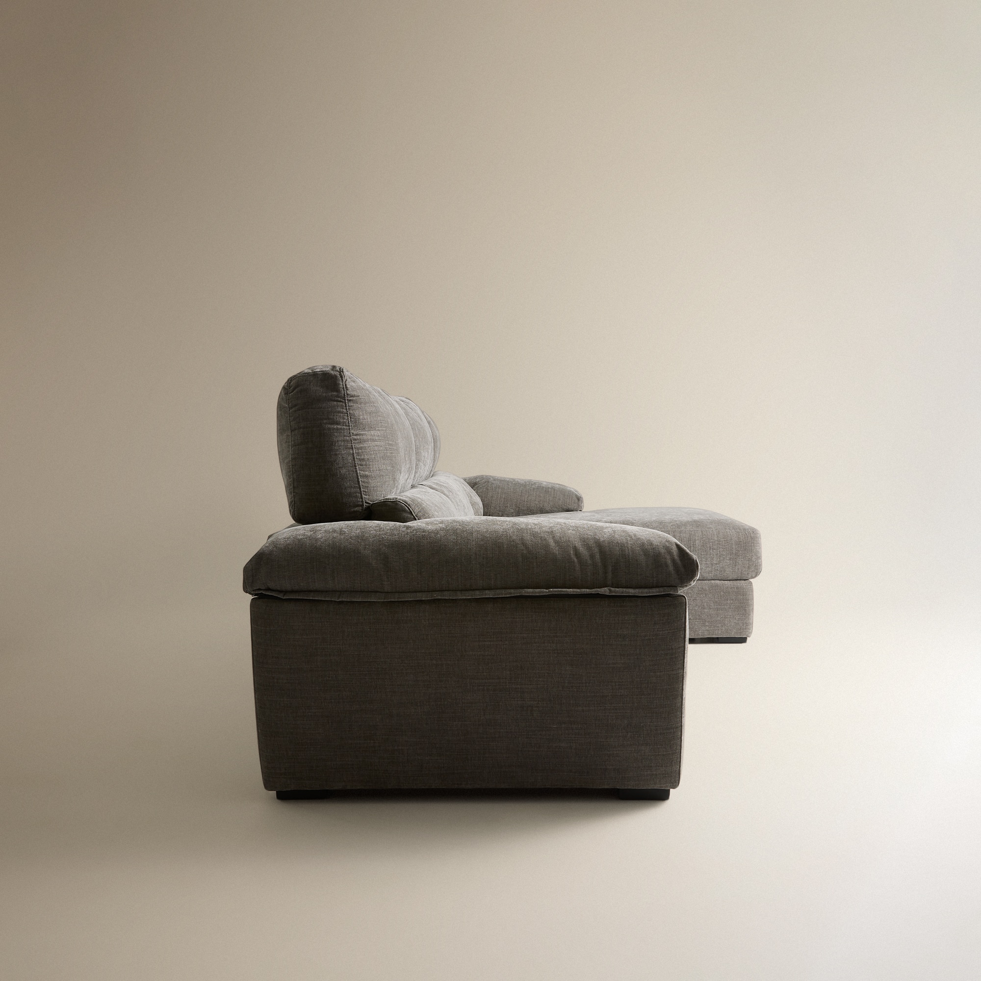 Sofá Estofado de 5 Lugares com Assentos Deslizantes e Chaise-Longue Direita com Baú Frank Cinzento-cinza-6