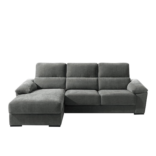 Sofá tapizado de 5 plazas con asientos deslizantes y chaise longue izquierda con arcón Cloud El Corte Inglés