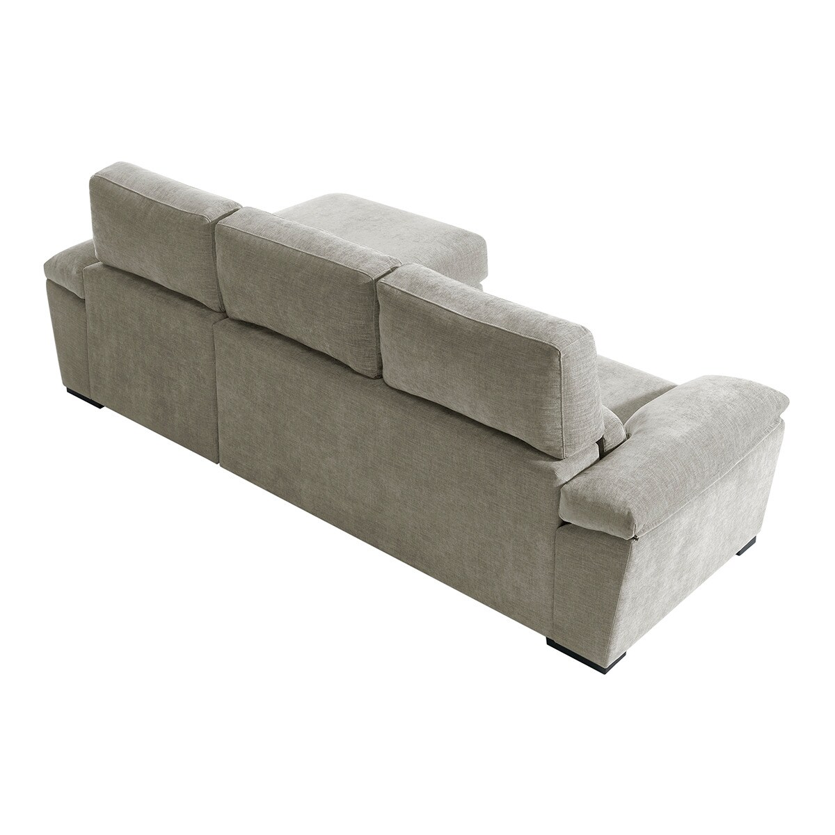 Sofá tapizado de 5 plazas con asientos deslizantes y chaiselongue derecha con arcón Cloud El Corte Inglés - Toffee Toffee-5