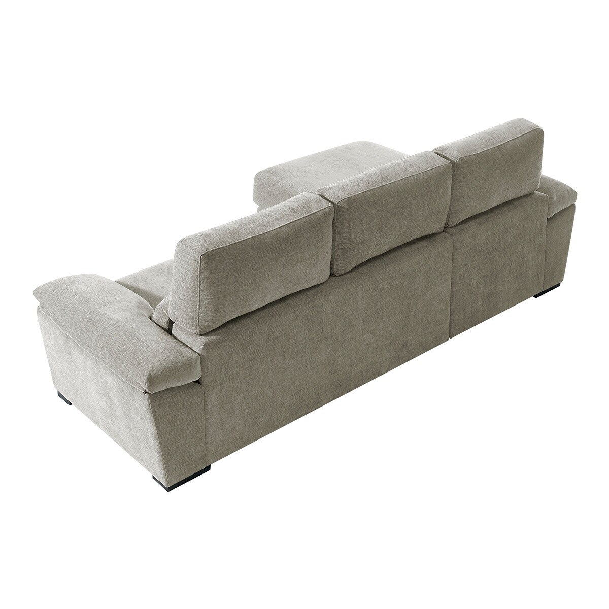 Sofá tapizado de 5 plazas con asientos deslizantes y chaise longue izquierda con arcón Cloud El Corte Inglés - Toffee Toffee-5
