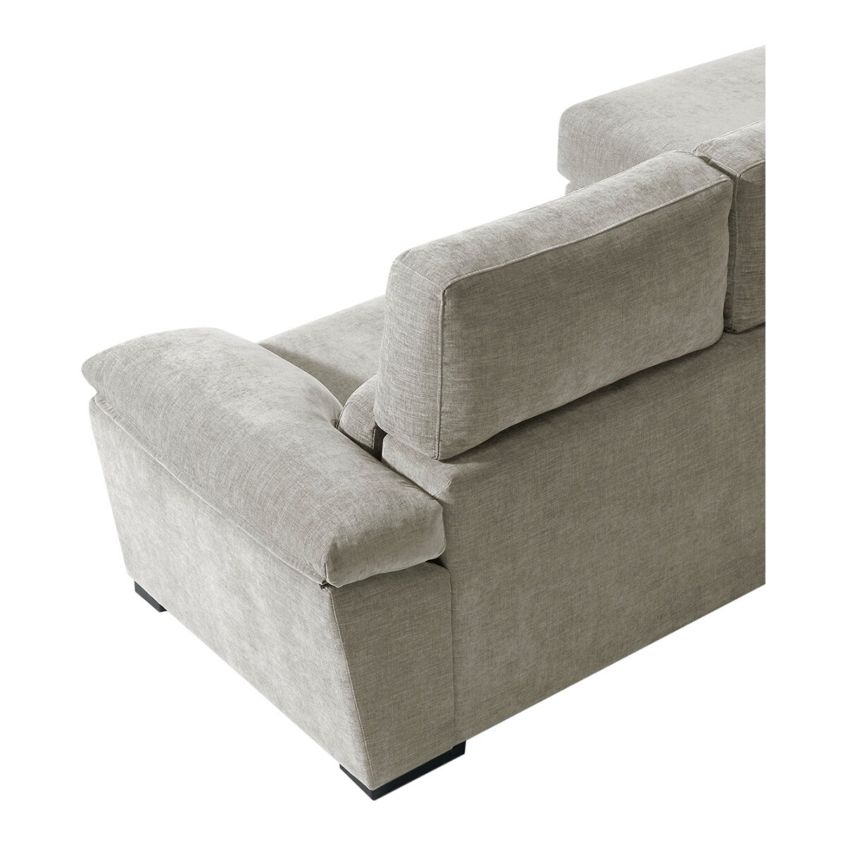 Sofá tapizado de 5 plazas con asientos deslizantes y chaise longue izquierda con arcón Cloud El Corte Inglés - Toffee Toffee-6
