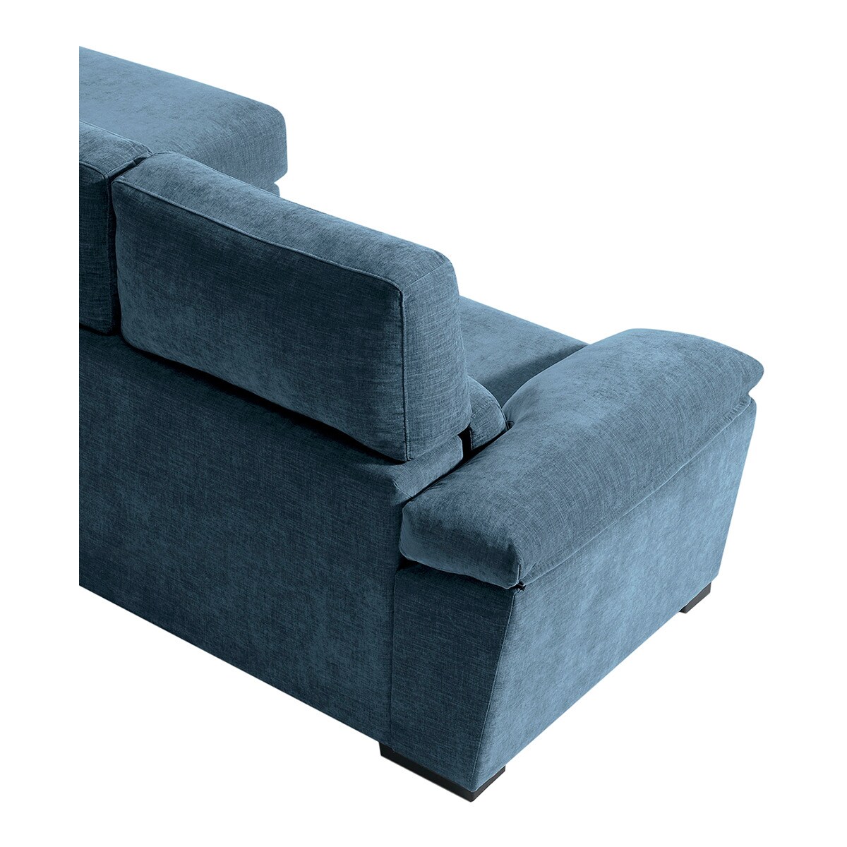 Sofá tapizado de 5 plazas con asientos deslizantes y chaiselongue derecha con arcón Cloud El Corte Inglés - Azul Océano Azul Océano-6