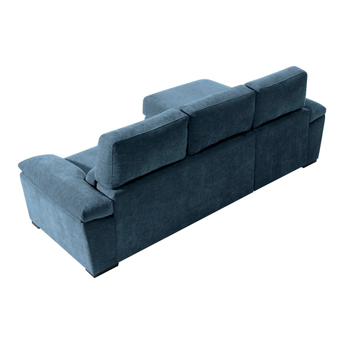 Sofá tapizado de 5 plazas con asientos deslizantes y chaise longue izquierda con arcón Cloud El Corte Inglés - Azul Océano Azul Océano-5