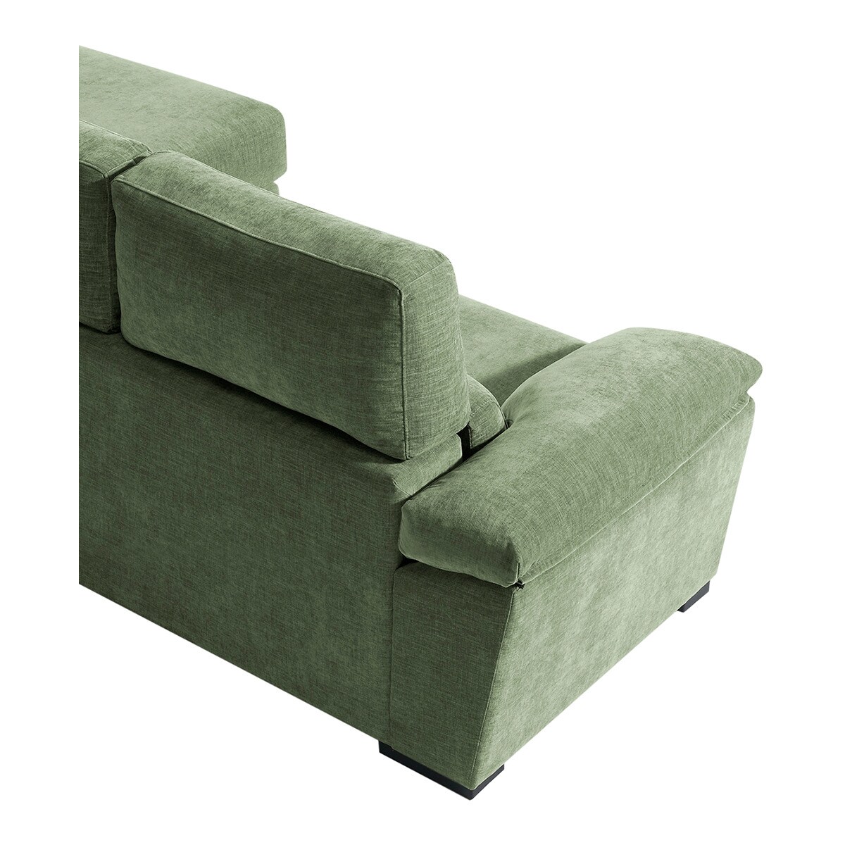 Sofá tapizado de 5 plazas con asientos deslizantes y chaiselongue derecha con arcón Cloud El Corte Inglés - Verde Bosque Verde Bosque-6