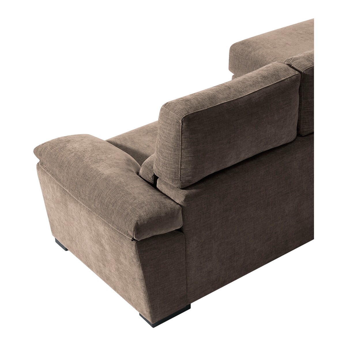 Sofá tapizado de 5 plazas con asientos deslizantes y chaise longue izquierda con arcón Cloud El Corte Inglés - Marrón Marrón-6