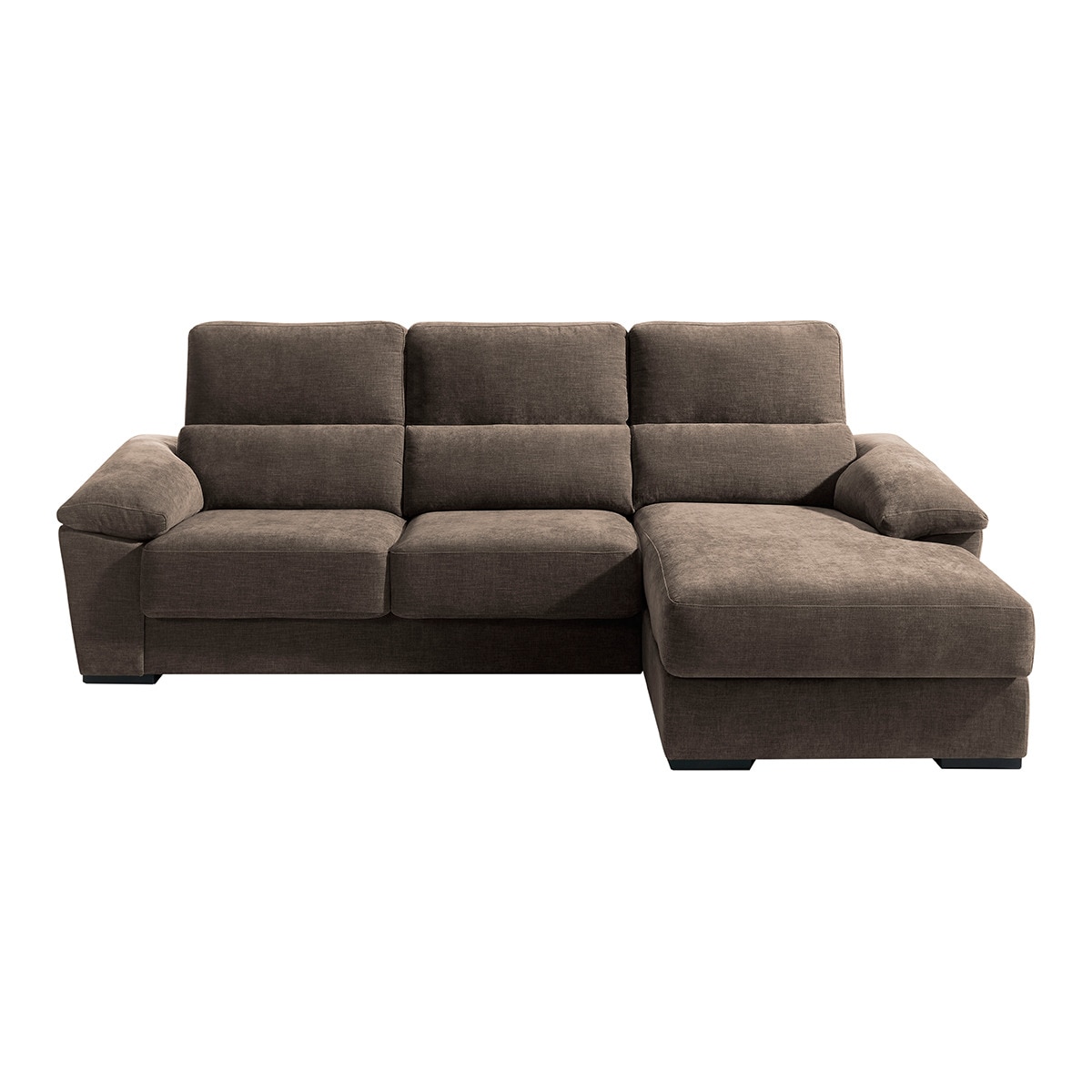 Imagem 0 de Sofá Estofado de 5 Lugares com Assentos Deslizantes e Chaise-Longue Direita com Baú Frank