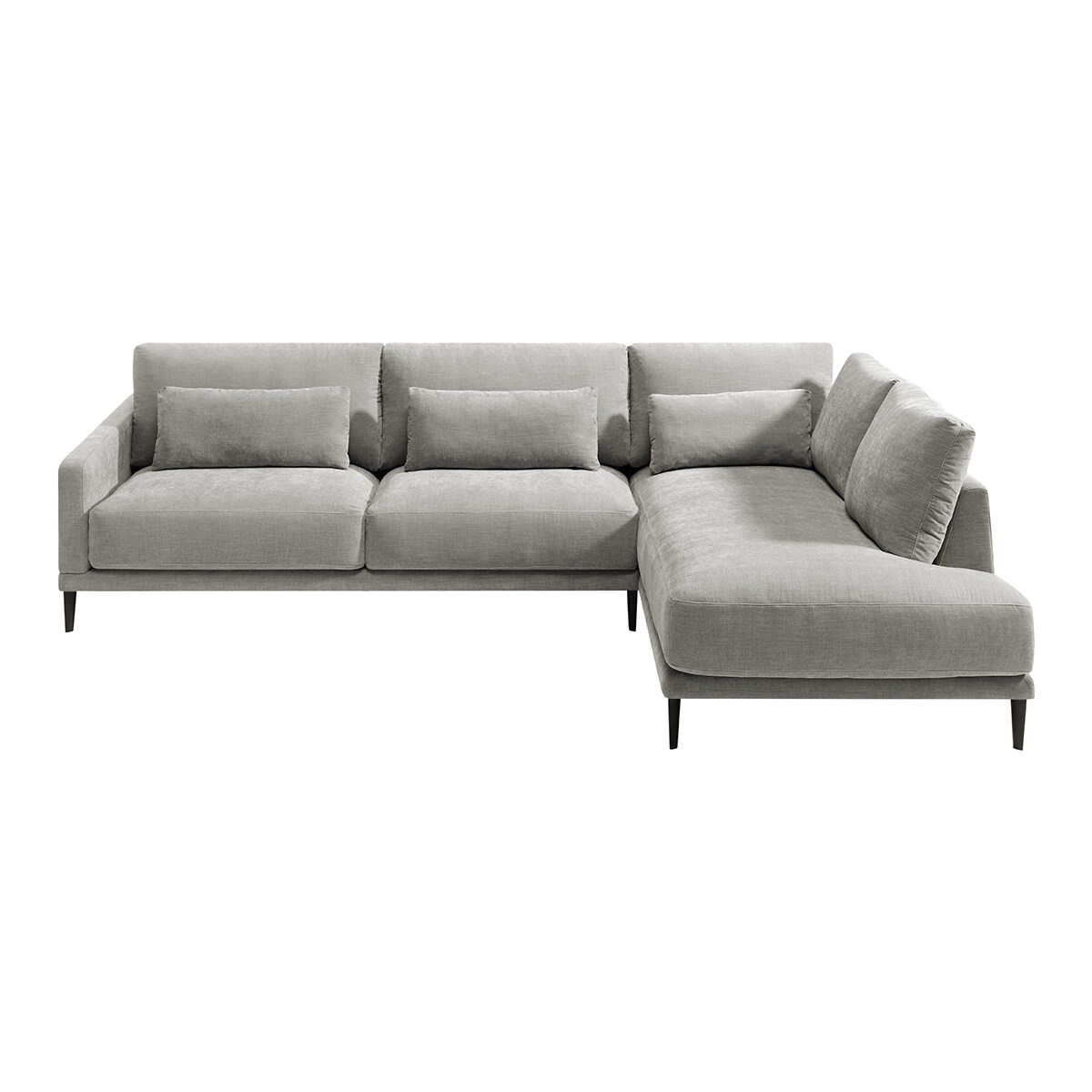 Sofá de canto com terminal direito Harvey Cimento-2