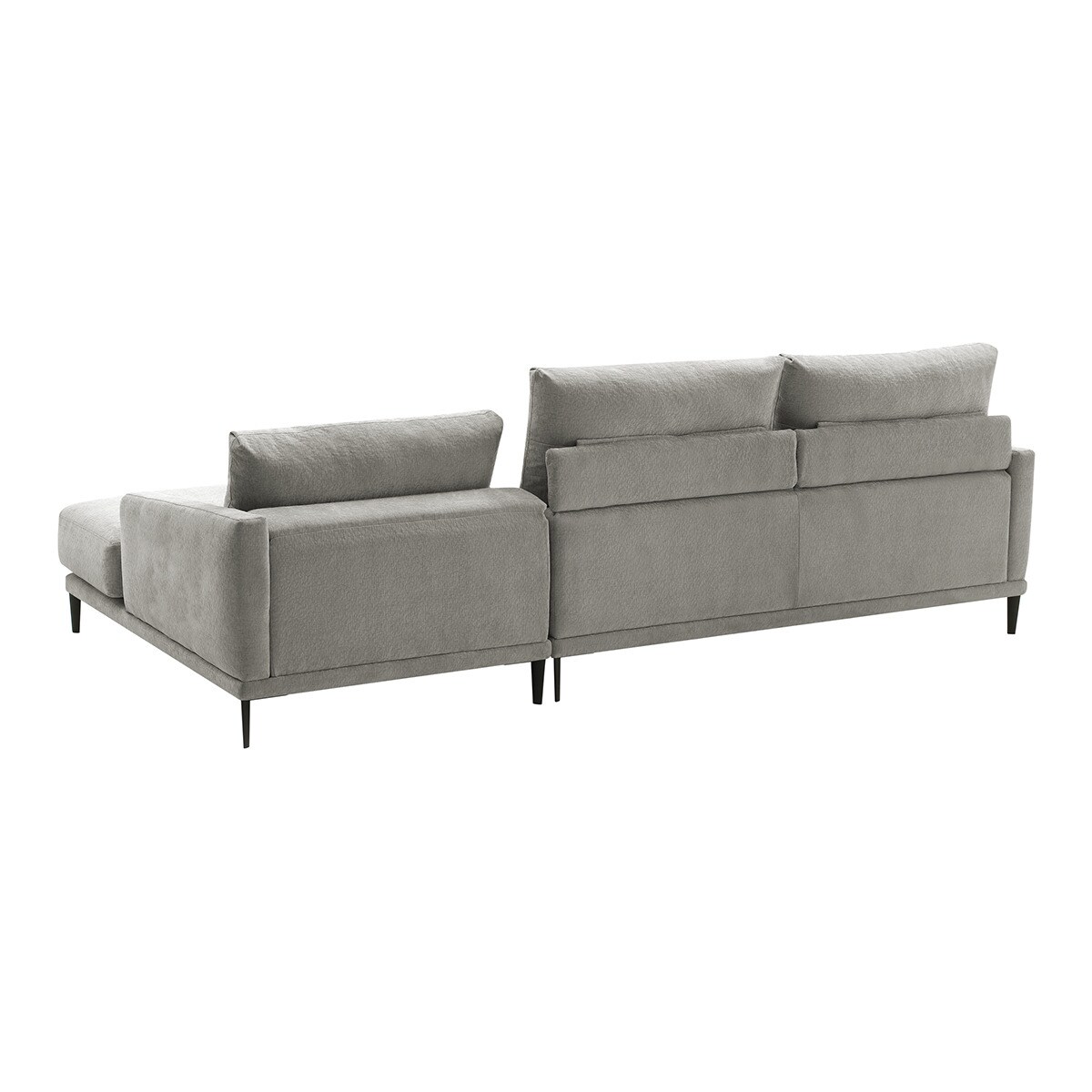 Sofá de 5 lugares com chaise longue direita Harvey Cimento-3