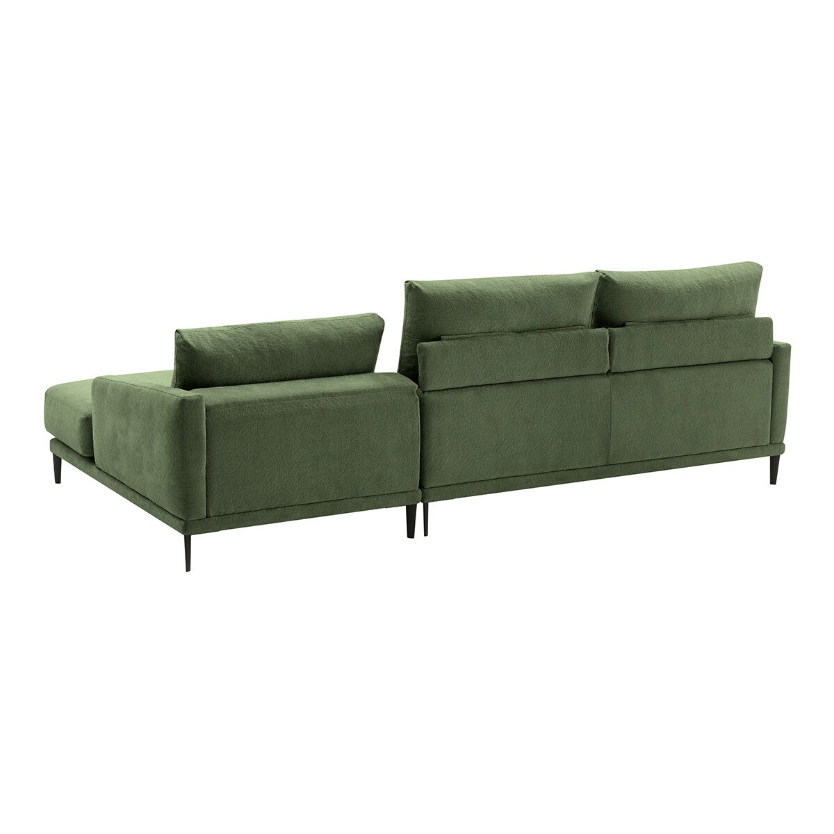 Sofá de 5 plazas con chaiselongue derecha Harvey El Corte Inglés - Verde Bosque Verde Bosque-3