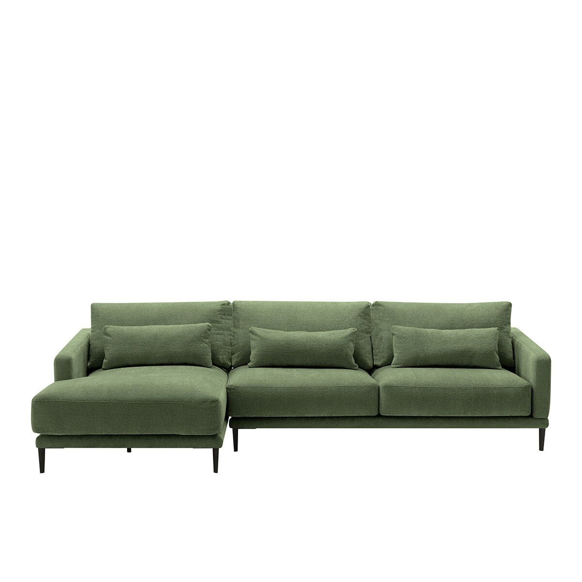Sofá de 5 plazas con chaiselongue izquierda Harvey El Corte Inglés - Verde Bosque Verde Bosque-1