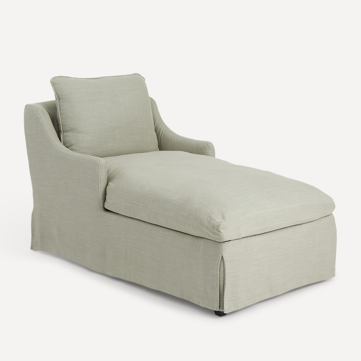 Chaise longue estofada em linho Hampton Pedra-1