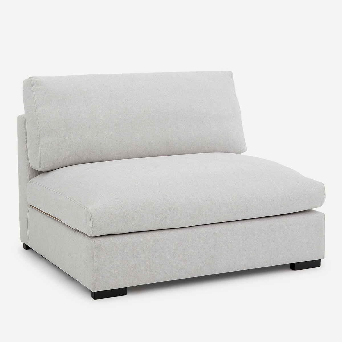 Módulo de 1 lugar sem braço de viscose e algodão Manhattan Pedra-1