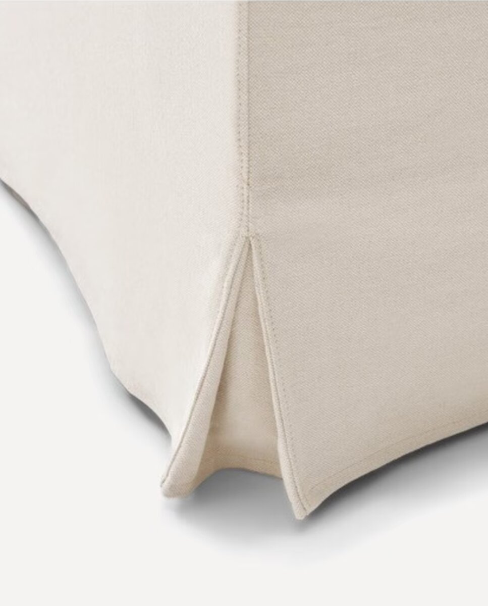 Sofá tapizado de algodón y lino con chaiselongue izquierda y brazo redondo Bolonia El Corte Inglés - Natural 240 cm Natural-5