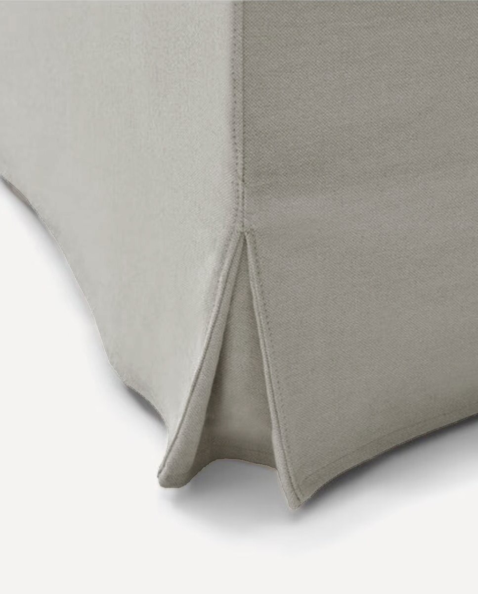 Imagen 4 de Sofá rinconera algodón y lino con brazo redondo Bolonia - Gris Piedra 273 X 273 cm Gris Piedra