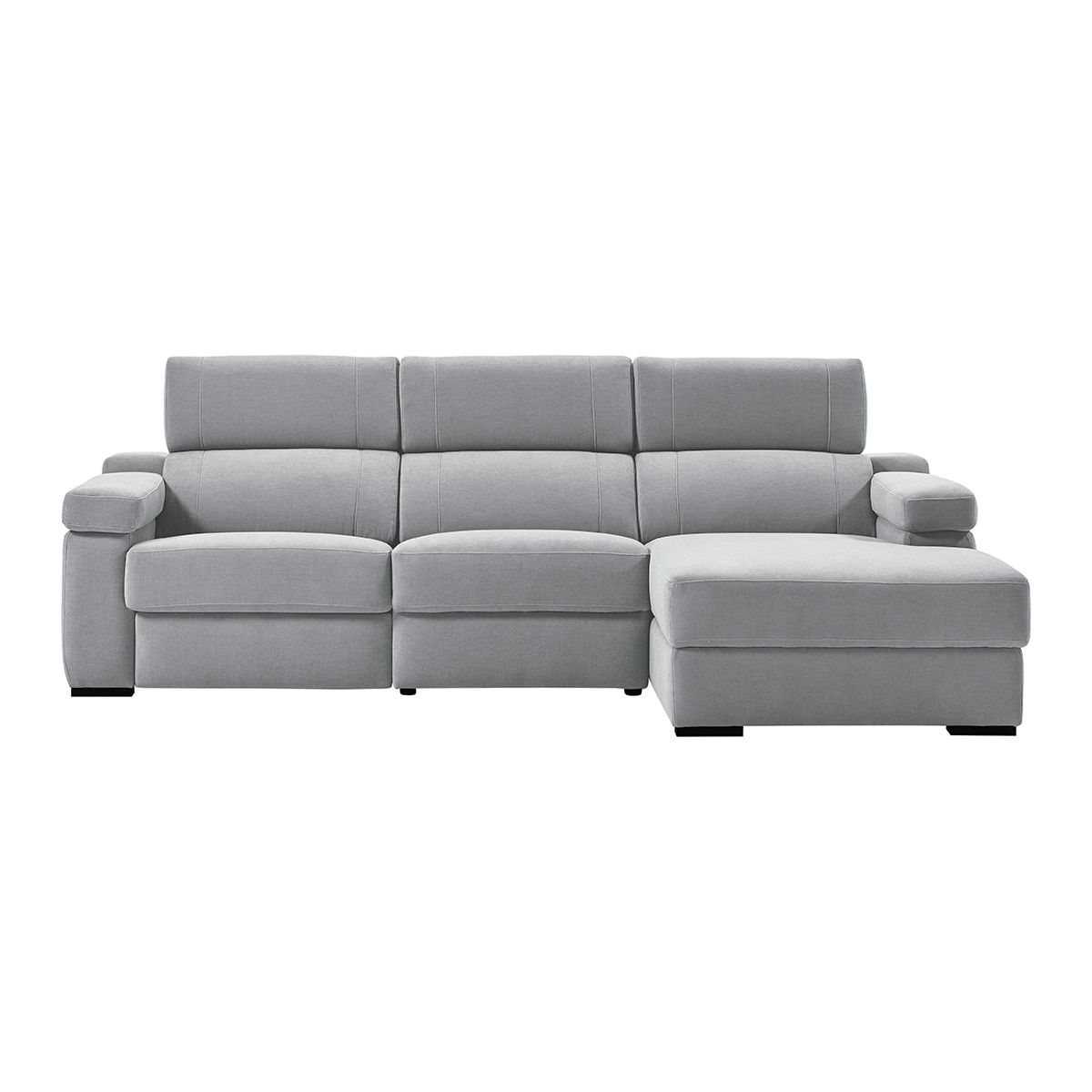 Imagem 0 de Sofá de 3 lugares com chaise longue direita e 1 assento relax elétrico City