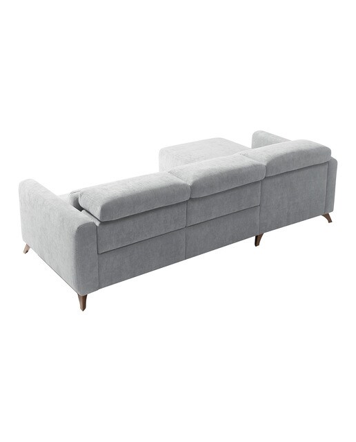 Sofá com Chaise-Longue Esquerda e 2 Assentos Relax Elétricos Oporto Pérola-4