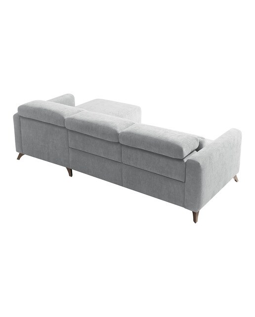 Sofá com Chaise-Longue Direita e 1 Assento Relax Elétrico Oporto Pérola-3
