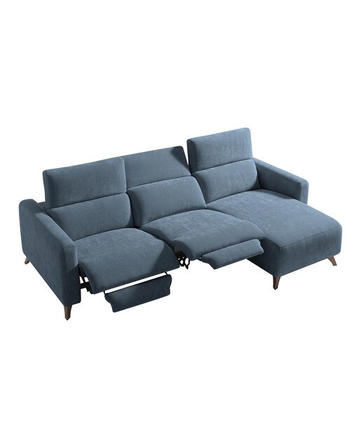 Sofá con chaiselongue derecha y 2 asientos relax eléctricos Oporto El Corte Inglés - Océano 266 cm Océano-3