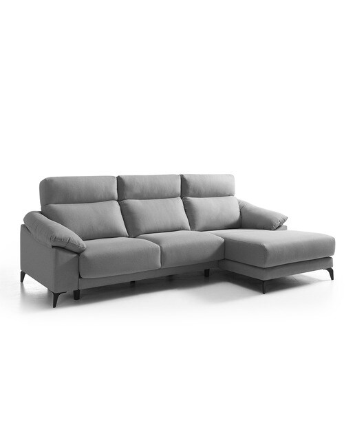 Sofá de 3 Lugares com Chaise-longue Direita Alabama Cinzento-claro-2