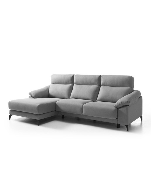 Sofá de 3 Lugares com Chaise-longue Esquerda Alabama Cinzento-claro-2