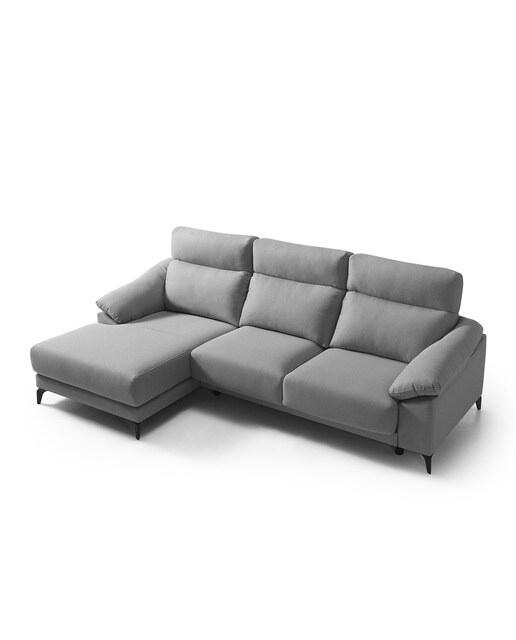 Sofá de 3 Lugares com Chaise-longue Esquerda Alabama Cinzento-claro-3