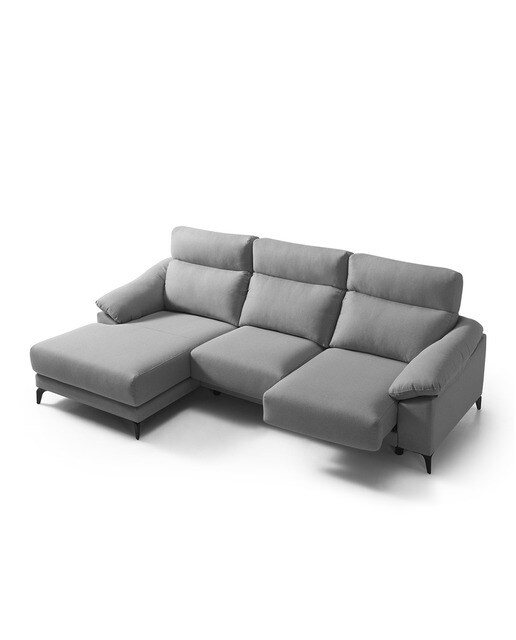 Sofá de 3 Lugares com Chaise-longue Esquerda Alabama Cinzento-claro-4