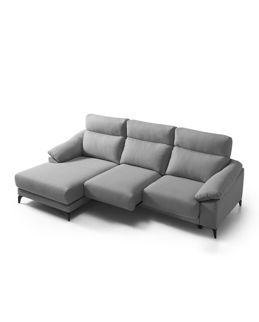 Sofá de 3 Lugares com Chaise-longue Esquerda Alabama Cinzento-claro-5