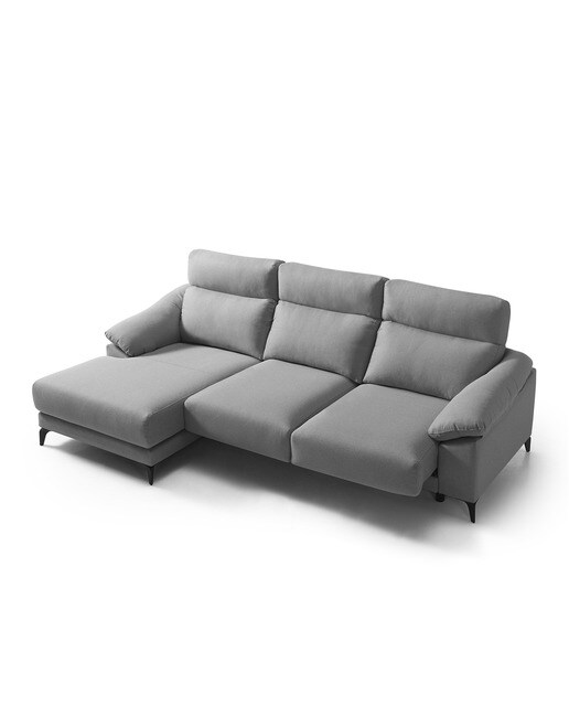 Sofá de 3 Lugares com Chaise-longue Esquerda Alabama Cinzento-claro-6