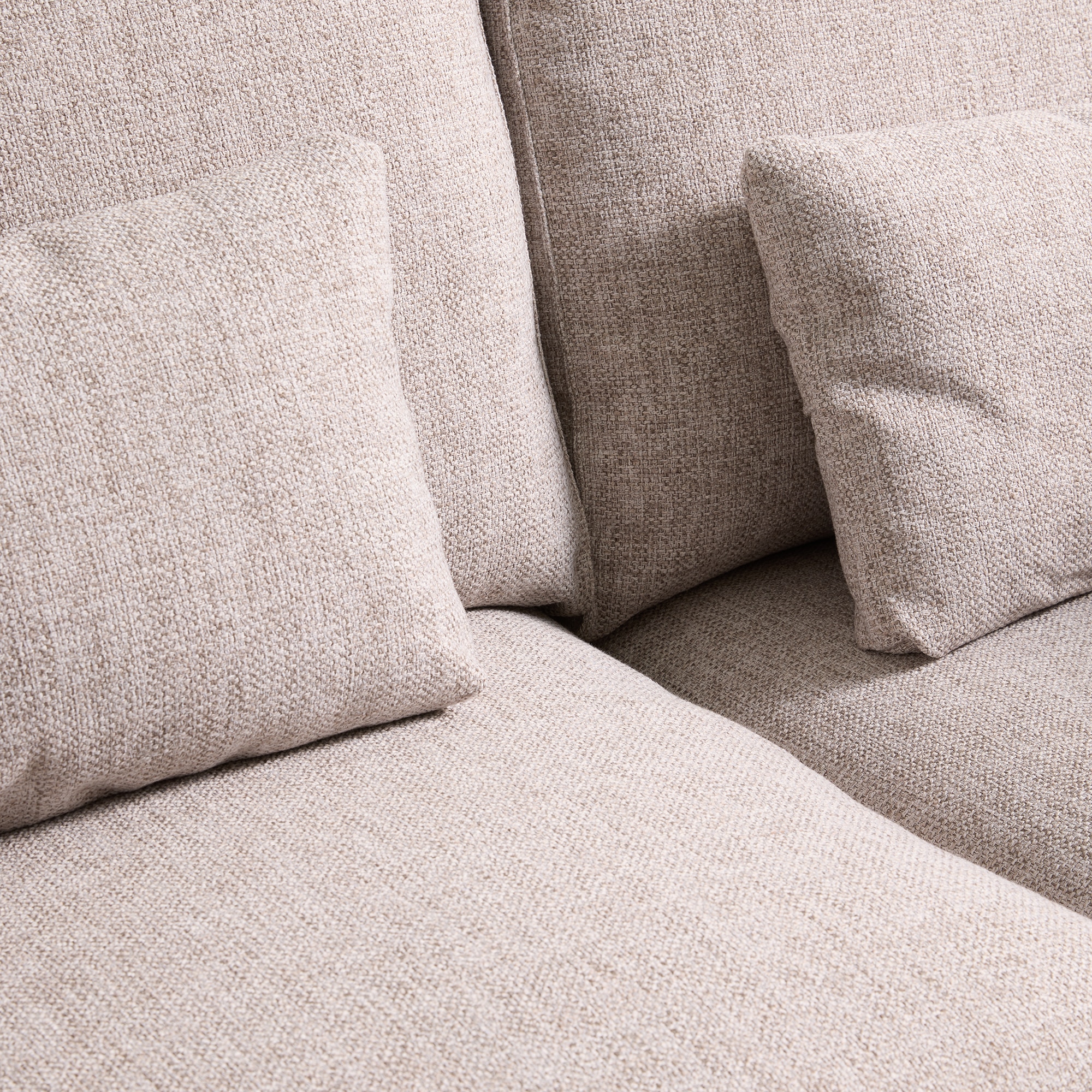 Sofá rinconera de 5 plazas con terminal derecho tapizado Aneka - Enzo Beige Enzo Beige-6