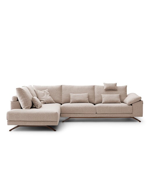 Imagen 2 de Sofá rinconera de 5 plazas con terminal izquierdo Aneka - Enzo Beige Enzo Beige