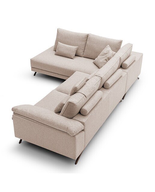 Imagen 4 de Sofá rinconera de 5 plazas con terminal izquierdo Aneka - Enzo Beige Enzo Beige