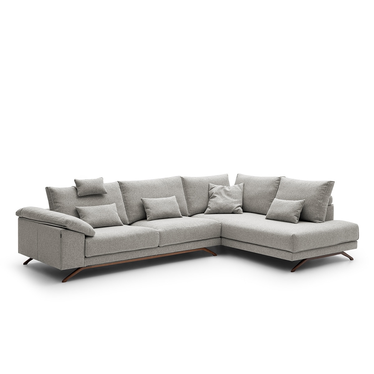 Imagem 0 de Sofá de Canto de 5 Lugares com Terminal Direito em Tecido de Mistura de Algodão Aneka