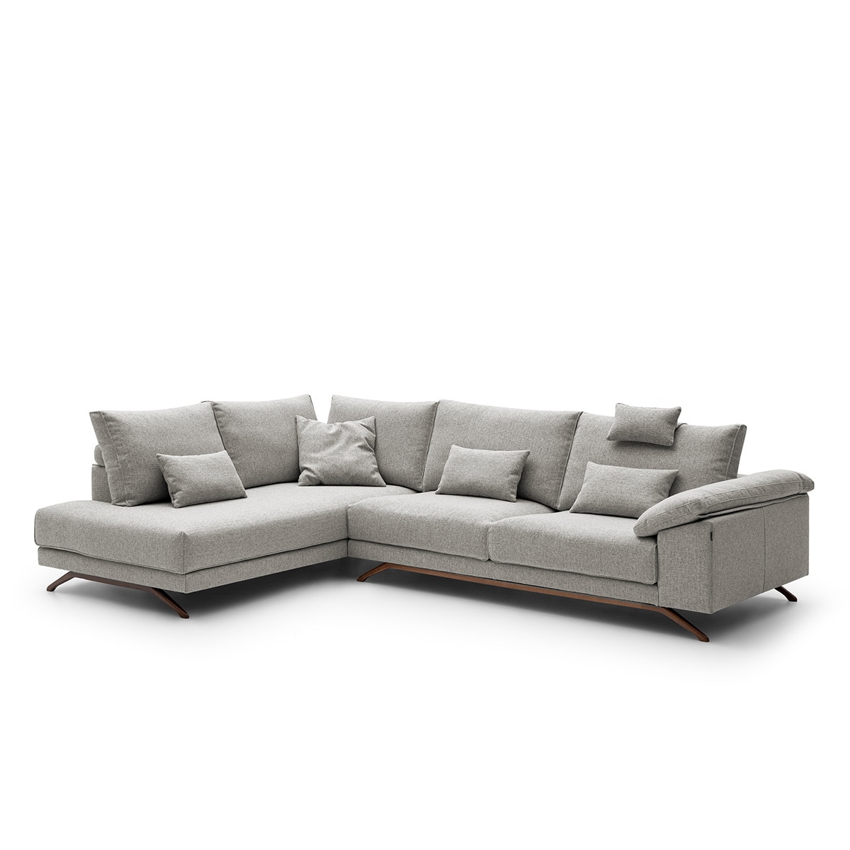 Imagem 0 de Sofá de Canto de 5 Lugares com Terminal Esquerdo em Tecido de Mistura de Algodão Aneka