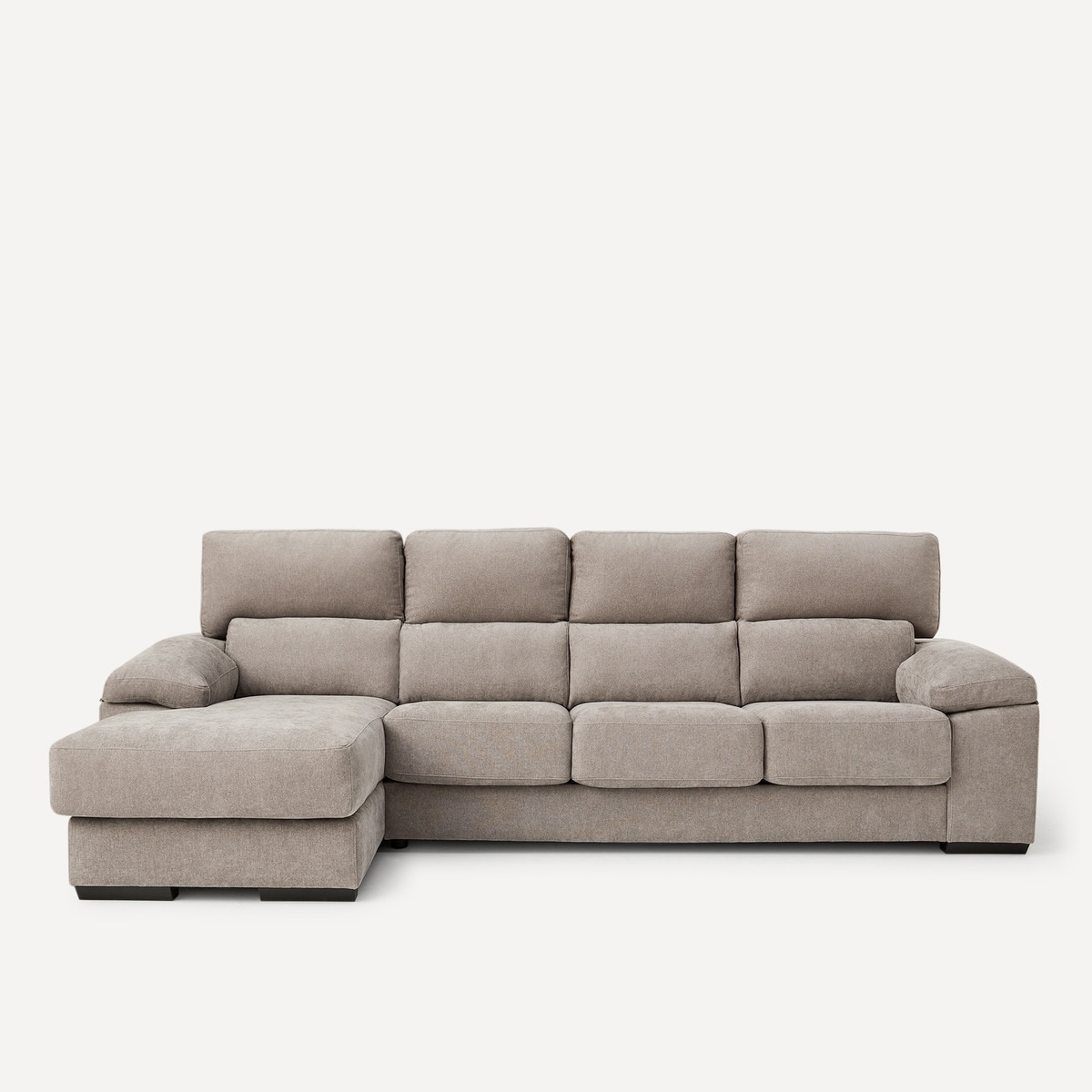 Sofá de 3 plazas con asientos deslizantes y chaiselongue izquierda Jerte El Corte Inglés. - Storm/Tostado Storm/Tostado-1