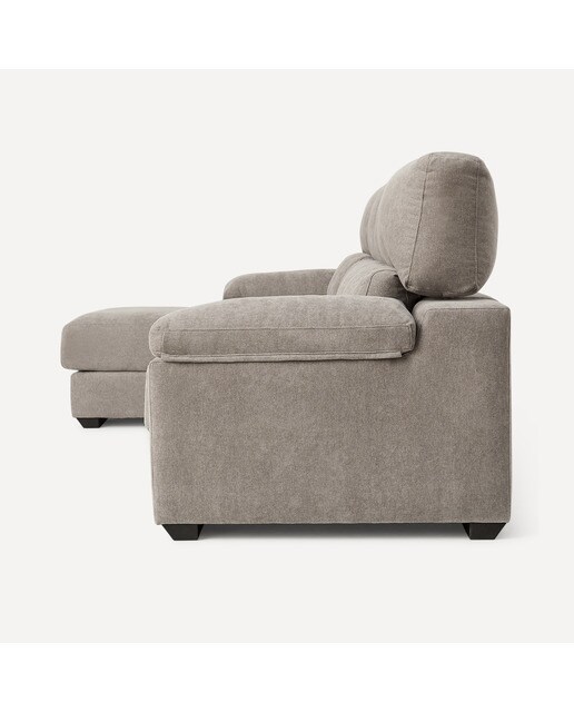 Sofá de 3 plazas con asientos deslizantes y chaiselongue izquierda Jerte El Corte Inglés. - Storm/Tostado Storm/Tostado-3