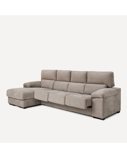Sofá de 3 plazas con asientos deslizantes y chaiselongue izquierda Jerte El Corte Inglés. - Storm/Tostado Storm/Tostado-8