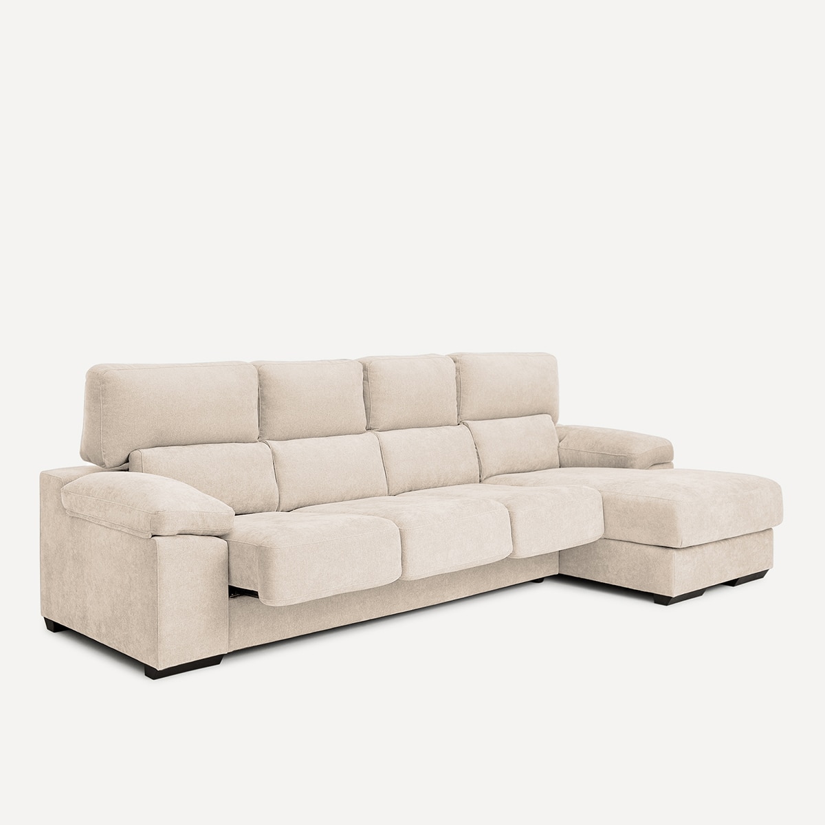 Sofá de 3 plazas con asientos deslizantes y chaiselongue derecha Jerte El Corte Inglés - Storm/Crudo Storm/Crudo-8