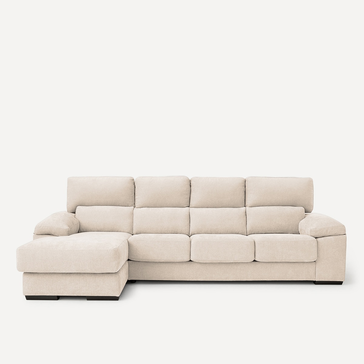 Sofá de 3 plazas con asientos deslizantes y chaiselongue izquierda Jerte El Corte Inglés. - Storm/Crudo Storm/Crudo-1