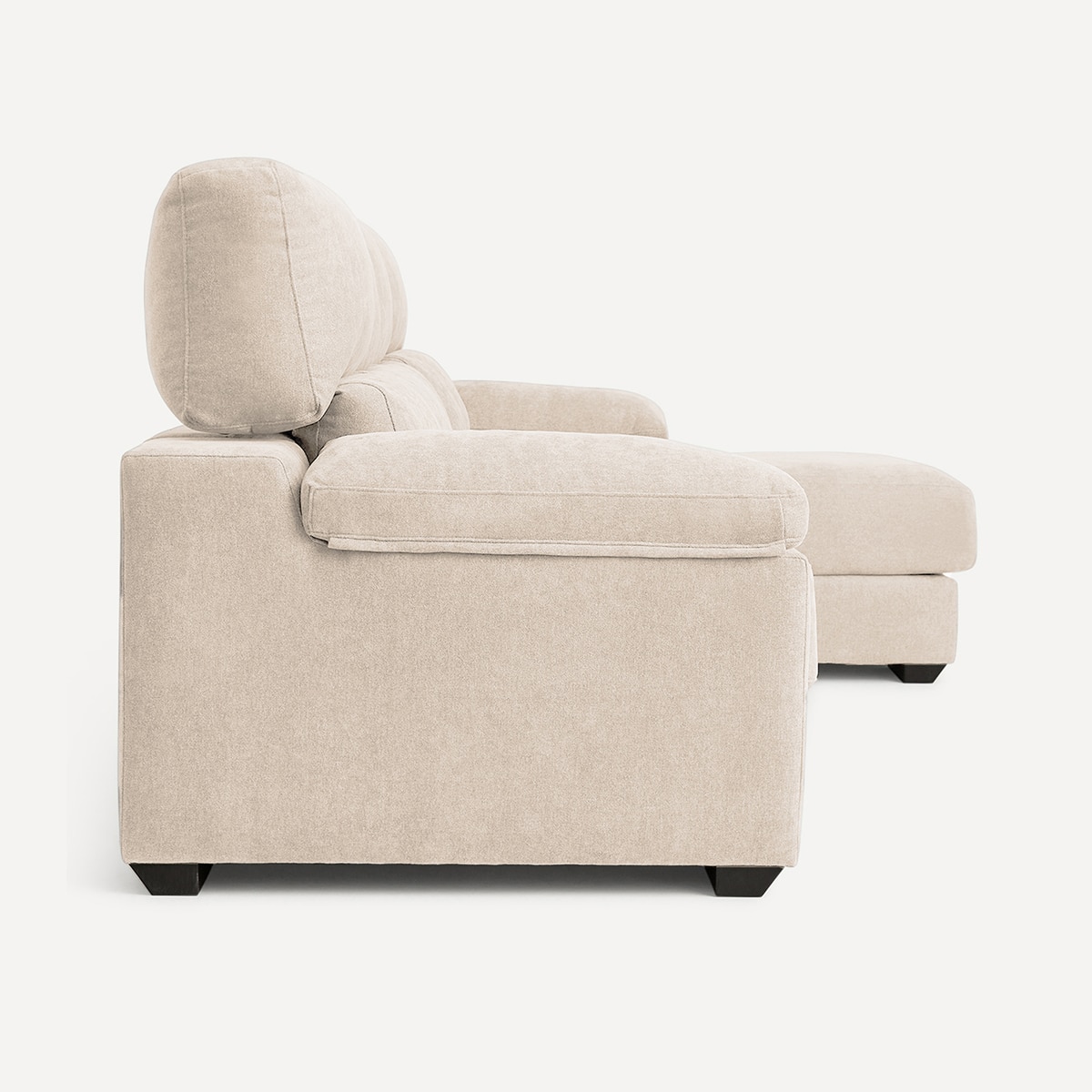 Sofá de 3 plazas con asientos deslizantes y chaiselongue izquierda Jerte El Corte Inglés. - Storm/Crudo Storm/Crudo-3