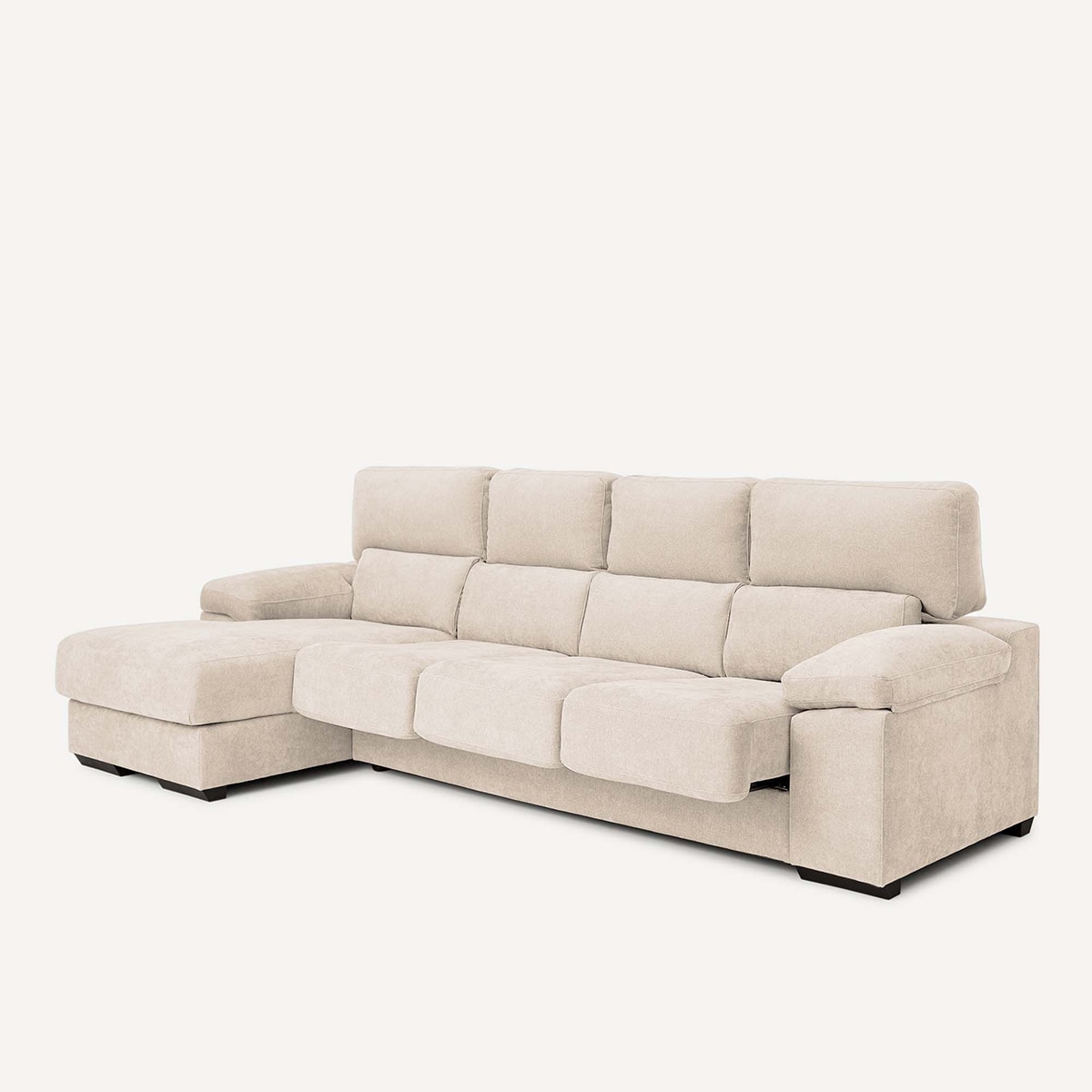 Sofá de 3 plazas con asientos deslizantes y chaiselongue izquierda Jerte El Corte Inglés. - Storm/Crudo Storm/Crudo-8