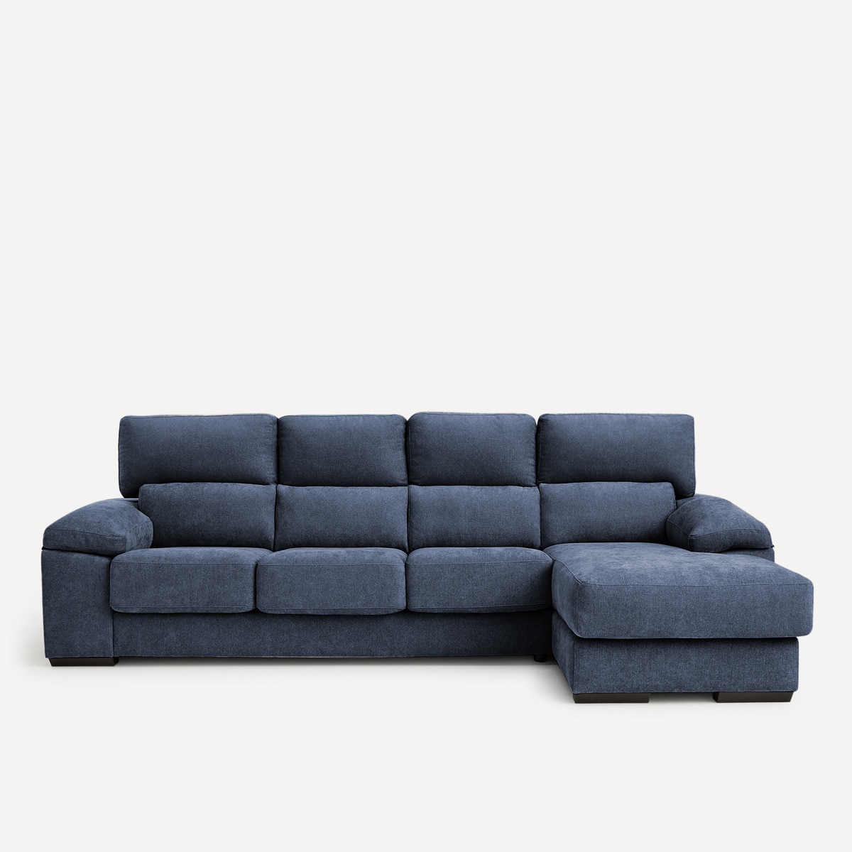 Sofá de 3 plazas con asientos deslizantes y chaiselongue derecha Jerte El Corte Inglés - Storm/Azul Storm/Azul-1