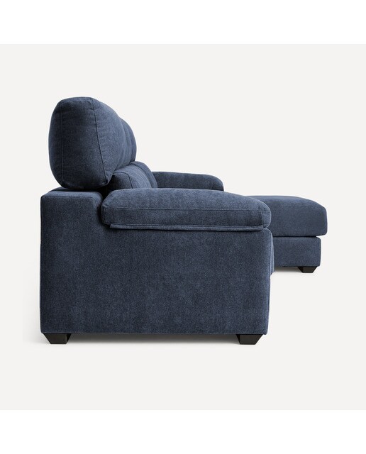 Sofá de 3 plazas con asientos deslizantes y chaiselongue derecha Jerte El Corte Inglés - Storm/Azul Storm/Azul-3