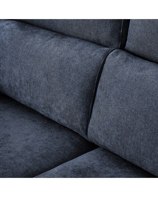 Sofá de 3 plazas con asientos deslizantes y chaiselongue derecha Jerte El Corte Inglés - Storm/Azul Storm/Azul-9
