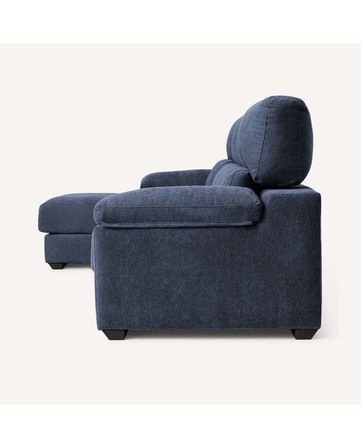 Sofá de 3 plazas con asientos deslizantes y chaiselongue izquierda Jerte El Corte Inglés. - Storm/Azul Storm/Azul-3
