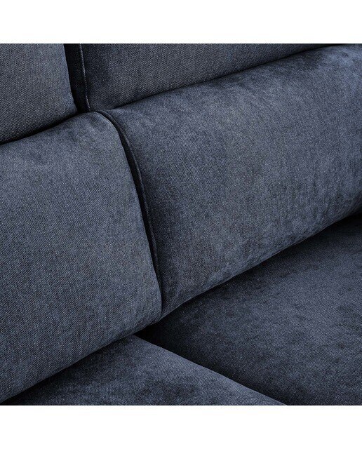 Sofá de 3 plazas con asientos deslizantes y chaiselongue izquierda Jerte El Corte Inglés. - Storm/Azul Storm/Azul-9