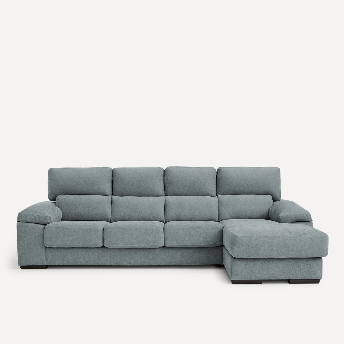 Sofá de 3 plazas con asientos deslizantes y chaiselongue derecha Jerte El Corte Inglés - Storm/Aqua Storm/Aqua-1