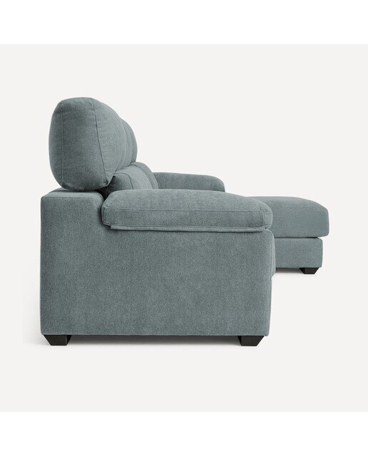 Sofá de 3 plazas con asientos deslizantes y chaiselongue derecha Jerte El Corte Inglés - Storm/Aqua Storm/Aqua-3